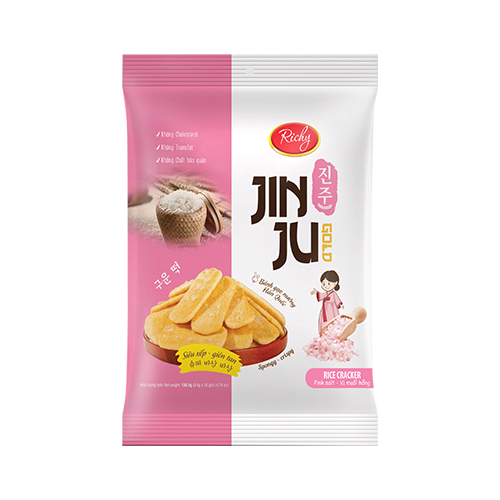 Jinju Gold Rice 
                                    Crackers (Pink Salt)